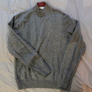 Genesis Sport Vintage Extra Fine Merino Wool Cowlneck Grey Womens M Sweater Soft